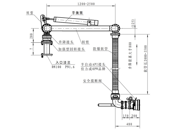 下装鹤管 